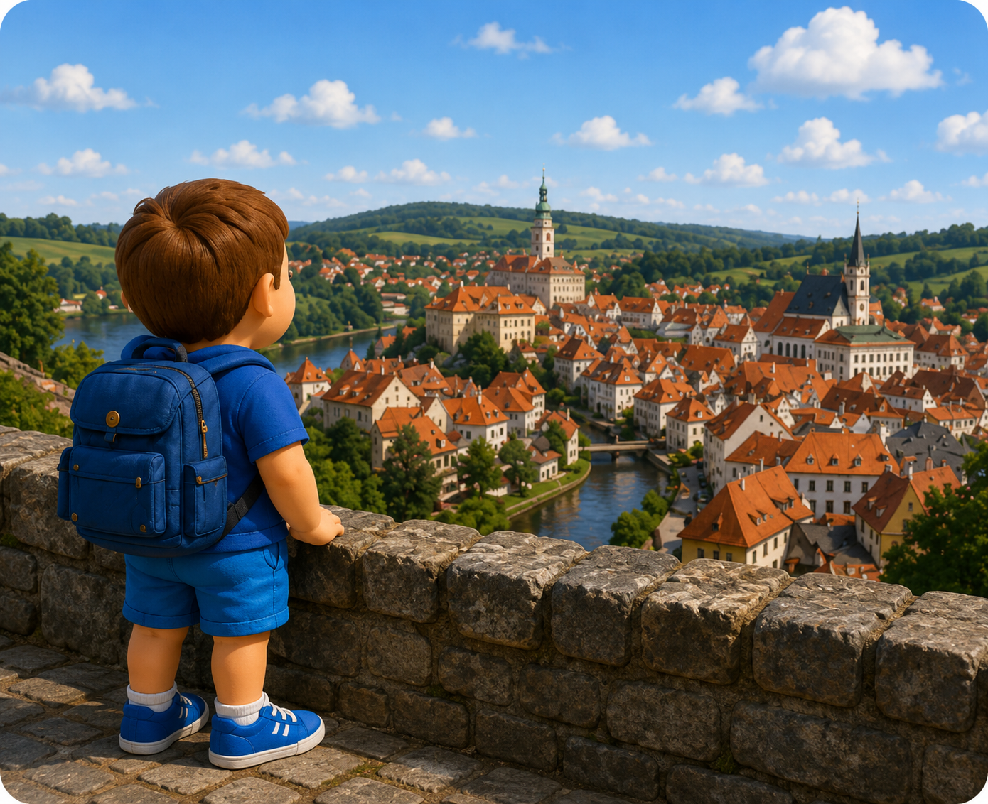 Ládínek kouká na Český Krumlov